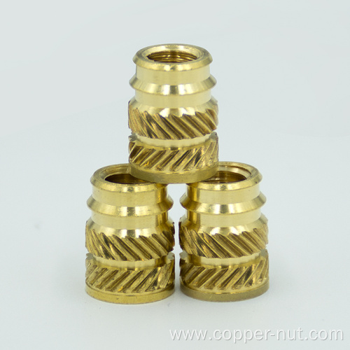 M5 compressed knurled brass insert nut